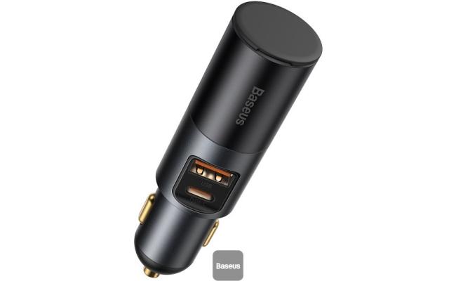 Baseus Share Together Fast Charge Car Charger with Cigarette Lighter Expansion Port U+C 120W - Black